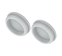 sourcing map 2pcs Silicone Snap in Locking Hole Plugs,42.6mm/1.7 Inch Mounting Diameter Narrow Groove Width 5mm Panel Seal Cover Round for Kitchen Bulkheads Waterproof Sealing Plugs Grey