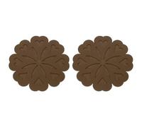 sourcing map 2Pcs Silicone Trivet Mats, Flower Pattern Silicone Pad Hot Pad Pan Protectors Table Protector Heat Resistant Mat for Countertop, Hot Dishes, Hot Pots and Pans, Brown