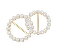 sourcing map 2pcs Silk Scarf Ring Clip, Pearl Round Shape Small T-Shirt Ties Clips Kit Clothes Corner Knotted Button Waist Buckle Wrap Holder for Women Shawl Shirts Clothing, Gold