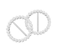 sourcing map 2pcs Silk Scarf Ring Clip, Pearl Round Shape T-Shirt Ties Clips Kit Clothes Corner Knotted Button Waist Buckle Wrap Holder for Women Shawl Shirts Clothing, Silver