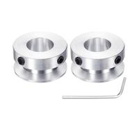 sourcing map 2Pcs Single Groove Pulley, 15mm Fixed Bore 30mm Outer Diameter Aluminum Alloy Mechanical Belt Pulley with Hex Wrench for 6mm PU Round Belt