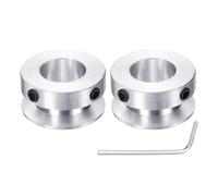 sourcing map 2Pcs Single Groove Pulley, 16mm Fixed Bore 30mm Outer Diameter Aluminum Alloy Mechanical Belt Pulley with Hex Wrench for 6mm PU Round Belt
