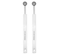 sourcing map 2pcs Single Measuring Spoon 1/8tsp (0.63ml) Teaspoon/Tablespoon 304 Stainless Steel Single Tiny Square Bowl Measuring Spoon Long Handle Measure Scoop