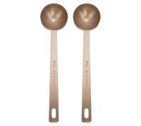 sourcing map 2pcs Single Measuring Spoon 1tbsp (3tsp, 15ml) Teaspoon/Tablespoon 304 Stainless Steel Single Tiny Square Bowl Measuring Spoon Long Handle Measure Scoop, Rose Gold