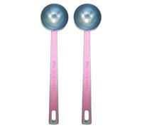 sourcing map 2pcs Single Measuring Spoon 1tbsp (3tsp, 15ml) Teaspoon/Tablespoon 304 Stainless Steel Single Tiny Square Bowl Measuring Spoon Long Handle Measure Scoop, Multicolor