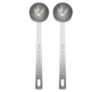 sourcing map 2pcs Single Measuring Spoon 1tbsp (3tsp, 15ml) Teaspoon/Tablespoon 304 Stainless Steel Single Tiny Square Bowl Measuring Spoon Long Handle Measure Scoop, Silver