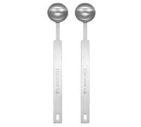 sourcing map 2pcs Single Measuring Spoon 1tsp (1/3tbsp, 5ml) Teaspoon/Tablespoon 430 Stainless Steel Single Tiny Square Bowl Measuring Spoon Long Handle Measure Scoop