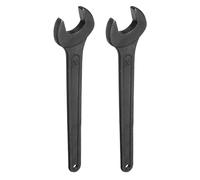 sourcing map 2pcs Single Open Ended Spanner Wrench, 30mm, Thicken Carbon Steel Open End Wrench Tool for for Automotive Repair and Furniture Assembly, Black