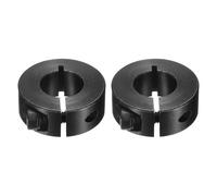 sourcing map 2Pcs Single Split Shaft Collar, 16mm Bore One Piece Clamping Collar 34mm OD 13mm Thickness Black Oxide Lock Collar Clamp with Set Screws (1045 Steel)