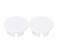 sourcing map 2Pcs Sink Overflow Cover Basin Trim Copper Overflow Rings Bathroom Kitchen Basin Drain Cover Hole Insert in Round Caps Replacement, White