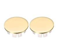 sourcing map 2Pcs Sink Overflow Cover Basin Trim Copper Overflow Rings Bathroom Kitchen Basin Drain Cover Hole Insert in Round Caps Replacement, Gold