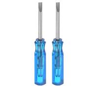 sourcing map 2Pcs SL2.0 Mini Slotted Screwdriver 2mm Magnetic Flat Head 45mm Length for Small Appliances Repairs, Blue