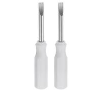 sourcing map 2Pcs SL2.5 Mini Slotted Screwdriver 2.5mm Magnetic Flat Head 45mm Length for Small Appliances Repairs, White