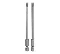sourcing map 2pcs SL4 Magnetic Slotted Screwdriver Bits 4mm S2 Steel Flat Head Screwdriver Bit 1/4" Hex Shank Industrial Grade Screw Driver Drill Bits 100mm (3.9") Long for Screws