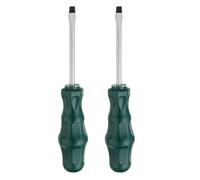 sourcing map 2pcs SL5 Flat Head Screwdriver 6.5" Magnetic Slotted Screwdrivers 3" CR-V with Ergonomic Handle for DIY Repairing, Green