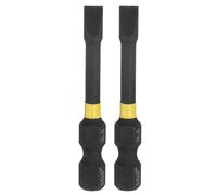 sourcing map 2pcs SL5 Slotted Impact Screwdriver Bits 5mm Slotted Tip 1/4" Hex Shank 50mm (2") Long Magnetic Flat Head Phosphated S2 Steel Screw Driver Drill Bits Electric Power Tool