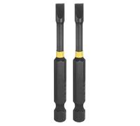 sourcing map 2pcs SL5 Slotted Impact Screwdriver Bits 5mm Slotted Tip 1/4" Hex Shank 70mm (2.8") Long Magnetic Flat Head Phosphated S2 Steel Screw Driver Drill Bits Electric Power Tool