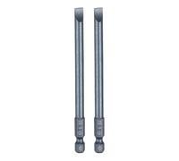 sourcing map 2pcs SL6 Magnetic Slotted Screwdriver Bits 6mm S2 Steel Flat Head Screwdriver Bit 1/4" Hex Shank Screw Driver Drill Bits 100mm (4") Long for Screws