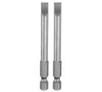 sourcing map 2pcs SL6 Slotted Screwdriver Bits 6mm Slotted Tip 1/4" Hex Shank 75mm (3") Long Magnetic Flat Head S2 Steel Screw Driver Drill Bits Industrial Power Screwdriver Bit
