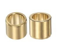 sourcing map 2pcs Sleeve Bearings 16mm x 22mm x 20mm Wrapped Oilless Bushings Brass Alloy