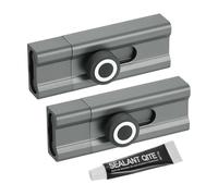 sourcing map 2Pcs Slide Lock, 3 Inch Adhesive Security Barrel Slide Bolt Latch, Aluminum Alloy Sliding Bolt Locks for Flush or Recessed Doors, Screen, Window, Patio Doors, Gray