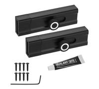 sourcing map 2Pcs Slide Lock, 4 Inch Adhesive Security Barrel Slide Bolt Latch with Screws, Aluminum Alloy Sliding Bolt Locks for Flush or Recessed Doors, Screen, Window, Patio Doors, Black