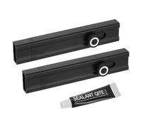 sourcing map 2Pcs Slide Lock, 6 Inch Adhesive Security Barrel Slide Bolt Latch, Aluminum Alloy Sliding Bolt Locks for Flush or Recessed Doors, Screen, Window, Patio Doors, Black