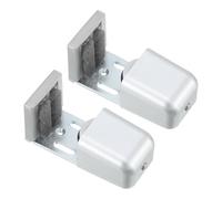 sourcing map 2Pcs Sliding Barn Door Floor Guide, 35-58mm Adjustable Stay Roller with Felt Pad, Flush Flat Bottom Roller Wheels for Doors, Closet, Small Space, Silver