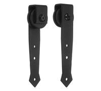 sourcing map 2Pcs Sliding Barn Door Hardware Hanger, Mini Sliding Door Hardware for TV Stands Wardrobe Small Cabinets, 115x29mm