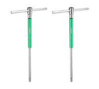 sourcing map 2pcs Sliding T-Handle Hex Key Wrench 5mm Metric 3-Way Free Sliding Handle Spinner Sleeves CR-V Steel Hex Wrench for DIY Home Repair