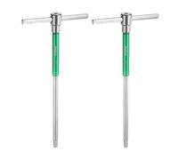 sourcing map 2pcs Sliding T-Handle Hex Key Wrench 8mm Metric 3-Way Free Sliding Handle Spinner Sleeves CR-V Steel Hex Wrench for DIY Home Repair
