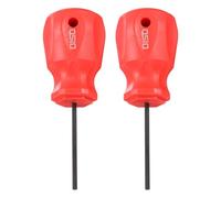 sourcing map 2pcs Small Hex Screwdriver 2.5mm 105mm Length S2 Steel Magnetic Head Metric Mini Flat Head Hexagon Screw Driver with Non-Slip Handle for Tight Spaces Hand Tools, Black