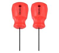 sourcing map 2pcs Small Hex Screwdriver 2mm 105mm Length S2 Steel Magnetic Head Metric Mini Flat Head Hexagon Screw Driver with Non-Slip Handle for Tight Spaces Hand Tools, Black
