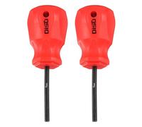 sourcing map 2pcs Small Hex Screwdriver 4mm 105mm Length S2 Steel Magnetic Head Metric Mini Flat Head Hexagon Screw Driver with Non-Slip Handle for Tight Spaces Hand Tools, Black