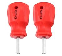 sourcing map 2pcs Small Hex Screwdriver 5mm 80mm Length S2 Steel Magnetic Head Metric Mini Flat Head Hexagon Screw Driver with Non-Slip Handle for Tight Spaces Hand Tools, Silver