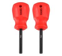 sourcing map 2pcs Small Hex Screwdriver 6mm 105mm Length S2 Steel Magnetic Head Metric Mini Flat Head Hexagon Screw Driver with Non-Slip Handle for Tight Spaces Hand Tools, Black