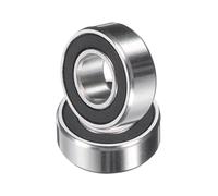 sourcing map 2Pcs SMR115-2RS Hybrid Ceramic Ball Bearing 5 x 11 mm, 440 Stainless Steel Fishing Reel Bearings Double Sealed, (ABEC3)