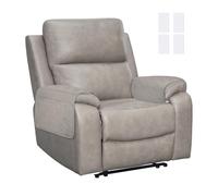 sourcing map 2Pcs Sofa Armrest Covers, Armchair Covers with Side Storage Pocket Waterproof Recliner Chair Protector Anti-Slip Couch Arm Headrest Protect for Home Living Room, Light Beige Gray