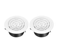 sourcing map 2pcs Soffit Vent 125mm ABS Adjustable Round Louvered Vent Cover Grille Cover Ceiling Diffuser for Home Bathroom Office Kitchen Ventilation System