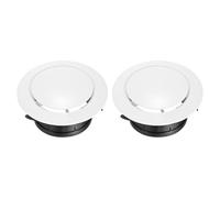 sourcing map 2pcs Soffit Vent 125mm ABS Adjustable Round Vent Cover Grille Cover Ceiling Diffuser for Home Bathroom Office Kitchen Ventilation System
