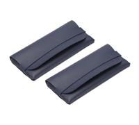 sourcing map 2Pcs Soft Eyeglass Cases, Leather Sunglass Case Portable Glasses Pouch for Women Men Sunglasses Cases (Blue)