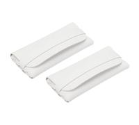 sourcing map 2Pcs Soft Eyeglass Cases, Leather Sunglass Case Portable Glasses Pouch for Women Men Sunglasses Cases (White)
