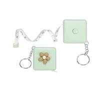 sourcing map 2Pcs Soft Tape Measure 60" Double Scale Retractable Mini Cartoon Measuring Tape Cute Tape Measurer for Sewing Craft Cloth Fabric Tailor Weight Loss Body Measurements, Coffee Flower