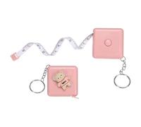 sourcing map 2Pcs Soft Tape Measure 60" Double Scale Retractable Mini Cartoon Measuring Tape Cute Tape Measurer for Sewing Craft Cloth Fabric Tailor Weight Loss Body Measurements, Pink Bear