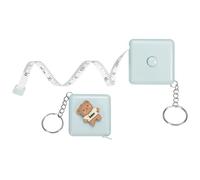 sourcing map 2Pcs Soft Tape Measure 60" Double Scale Retractable Mini Cartoon Measuring Tape Cute Tape Measurer for Sewing Craft Cloth Fabric Tailor Weight Loss Body Measurements, Coffee Bear