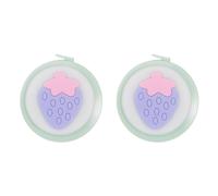 sourcing map 2pcs Soft Tape Measure 60-Inch 1.5 Meter Retractable Mini Cartoon Measuring Tape Cute Tape Ruler for Sewing Craft Cloth Body Measurements, Green Fruit