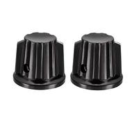 sourcing map 2Pcs Speaker Control Knob Power Amplifier Knob 24mm Dia Rotary Knobs for 6mm Dia. Shaft Potentiometer with Set Screw