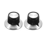 sourcing map 2Pcs Speaker Control Knob Power Amplifier Knob 24x14mm Arrow Indication Knob Cap for 6mm Dia. Shaft Potentiometer