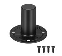 sourcing map 2Pcs Speaker Stand Top Hat, 4.21"x3.15" Metal Speaker Mount Top Bracket Pole Mount Adapters for DIY Home Theater Studio Cabinet Stand Pole, Black