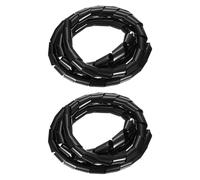 sourcing map 2pcs Spiral Cable Wrap, 9 Ft - 1-Inch Spiral Wire Cable Cord Wraps Covers Sleeve for PC TV Computer Electrical Wire Hose Organizing, Black